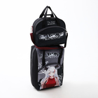 Чемодан на молнии, дорожная сумка, набор 2 в 1, цвет чёрный/серый - фото 11996786