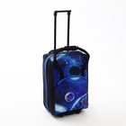 Чемодан на молнии, дорожная сумка, набор 2 в 1, цвет чёрный/синий - Фото 3