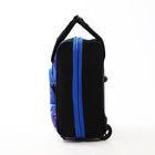 Чемодан на молнии, дорожная сумка, набор 2 в 1, цвет чёрный/синий - Фото 5