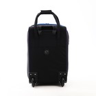 Чемодан на молнии, дорожная сумка, набор 2 в 1, цвет чёрный/синий - фото 24483549