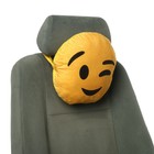 Подушка на подголовник МАТЕХ SMILE LINE, Подмигивание, 30 х 30 х 10 см, желтый - фото 9333327