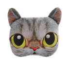 Подушка на подголовник МАТЕХ ANIMALS LINE, Кот, Желтые глаза, 30 х 25 х 10 см, серый - Фото 3