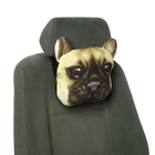 Подушка на подголовник МАТЕХ ANIMALS LINE, Мопс, 30 х 25 х 10 см, коричневый, бежевый - фото 23738693