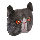 Подушка на подголовник МАТЕХ ANIMALS LINE, Кот, красные глаза, 30 х 25 х 10 см, серый - Фото 2