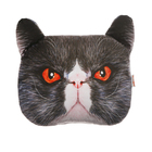 Подушка на подголовник МАТЕХ ANIMALS LINE, Кот, красные глаза, 30 х 25 х 10 см, серый - фото 9183595