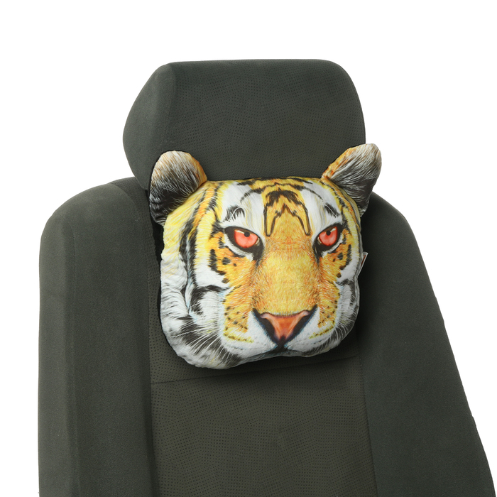 Подушка на подголовник МАТЕХ ANIMALS LINE, Тигр, 30 х 25 х 10 см, оранжевый, черный - фото 1887454013