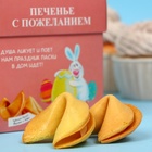 Печенье с пасхальными пожеланиями 35 г, "Светлой Пасхи" (нежно-розовый), 5 штук в упаковке - фото 9618680
