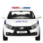Машина металлическая «Lada Vesta. Полиция» седан, 1:24, открываются двери, капот, багажник, свет и звук, инерция - Фото 2