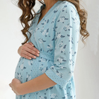 Комплект женский для беременных (сорочка/халат), цвет небесный, размер 48 - Фото 5