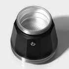 Кофеварка гейзерная с капучинатором Magistro Blackout, подарочный набор 2 предмета, 300 мл, чёрная - Фото 5