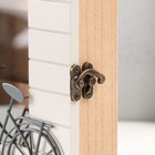 Ключница дерево 6 крючков "Велосипед у дома" 22х5,5х28,5 см - фото 23679860