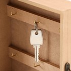 Ключница дерево 6 крючков "Велосипед у дома" 22х5,5х28,5 см - фото 23679862