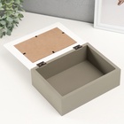 Шкатулка для украшений с фоторамкой 10×15 см «Классика», дерево, 20×15×7.5 см 9717049