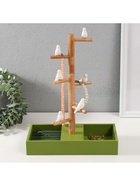 Подставка для украшений «Птички на дереве», зелёный, 24×12×32 см - фото 66326628