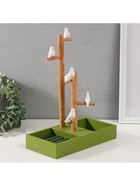 Подставка для украшений «Птички на дереве», зелёный, 24×12×32 см - фото 66326630
