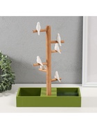 Подставка для украшений «Птички на дереве», зелёный, 24×12×32 см - фото 66326631