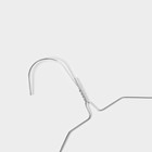 Плечики - вешалки металлические Доляна тонкие, 40×22×0,2 см, 10 шт, цвет серебристый - Фото 4