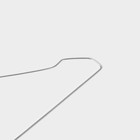 Плечики - вешалки металлические Доляна тонкие, 40×22×0,2 см, 10 шт, цвет серебряный - Фото 5