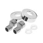 Душевая система ZEIN Z1012, смеситель, тропическая и ручная лейка, латунь, белый/хром - Фото 14