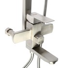 Душевая система ZEIN Z1009, смеситель, тропическая и ручная лейка, нержавеющая сталь, сатин - Фото 10