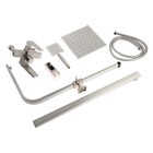 Душевая система ZEIN Z1009, смеситель, тропическая и ручная лейка, нержавеющая сталь, сатин - Фото 11