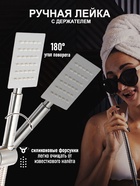 Душевая система ZEIN Z1009, смеситель, тропическая и ручная лейка, нержавеющая сталь, сатин - Фото 4