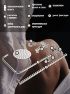 Душевая система ZEIN Z1010, смеситель, тропическая лейка, рычаг, нержавеющая сталь, сатин 9756653