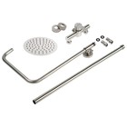 Душевая система ZEIN Z1010, смеситель, тропическая лейка, рычаг, нержавеющая сталь, сатин - Фото 11