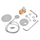 Душевая система ZEIN Z1012, скрытый монтаж, смеситель, тропическая, ручная лейка, нерж.сталь - Фото 9