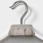 Плечики - вешалки для одежды LaDо́m с антискользящей силиконовой вставкой, 39×1,2×19 см, 3 шт, цвет белый - фото 23680101