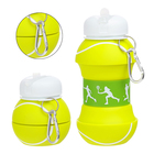 Бутылка для воды "Тенисный мяч", 550 мл, складная, 18 х 8.7 см - фото 321080200
