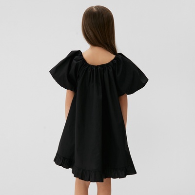 Платье для девочки KAFTAN: Cute, чёрное, размер 34 (122-128 см)