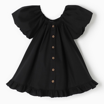 Платье для девочки KAFTAN: Cute, чёрное, размер 34 (122-128 см)