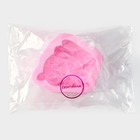 Молд Доляна «Зайчик», силикон, 9,5×8,2×4 см, цвет розовый - фото 4419307