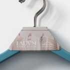Плечики - вешалки с перекладиной LaDо́m, 33×20 см, 5 шт, цвет голубой - Фото 6