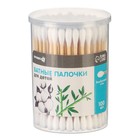 Ватные палочки в тубе 100 шт., наконечник - классика, хлопок/бамбук(стик) - Фото 4