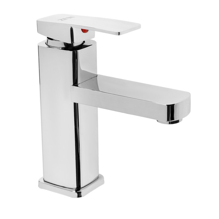 Смеситель для раковины ZEIN Z3714, однорычажный, длина излива 12 см, пластик, хром - Фото 1