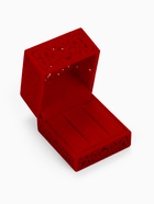 Футляр под парные кольца, серьги, запонки «Кружево», бархатный, 5.5×6.5 см, красный - Фото 2