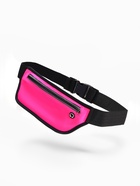 Сумка для бега на пояс, со светоотражающими элементами, с отверстием для наушников, 24×0.3×10 см, розовая - Фото 10