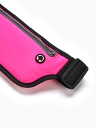 Сумка для бега на пояс, со светоотражающими элементами, с отверстием для наушников, 24×0.3×10 см, розовая - Фото 7