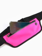 Сумка для бега на пояс, со светоотражающими элементами, с отверстием для наушников, 24×0.3×10 см, розовая - Фото 8