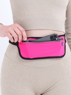 Сумка для бега на пояс, со светоотражающими элементами, с отверстием для наушников, 24×0.3×10 см, розовая - Фото 2