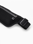 Сумка для бега на пояс, со светоотражающими элементами, с отверстием для наушников, 24×0.3×10 см, чёрная - Фото 5