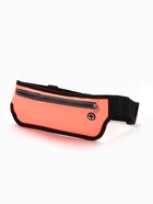 Сумка для бега на пояс, со светоотражающими элементами, с отверстием для наушников, 24×0.3×10 см, оранжевая - Фото 4