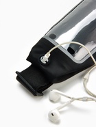 Сумка для бега на пояс, со светоотражающими элементами, прозрачный карман для телефона, 24×0.3×10 см, чёрная - Фото 4