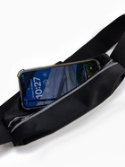 Сумка для бега на пояс, со светоотражающими элементами, прозрачный карман для телефона, 24×0.3×10 см, чёрная - Фото 8