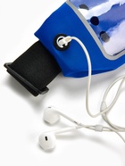 Сумка для бега на пояс, со светоотражающими элементами, прозрачный карман для телефона, 24×0.3×10 см, синяя - Фото 4