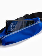 Сумка для бега на пояс, со светоотражающими элементами, прозрачный карман для телефона, 24×0.3×10 см, синяя - Фото 8