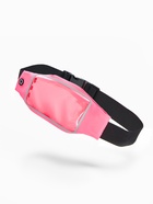 Сумка для бега на пояс, со светоотражающими элементами, прозрачный карман для телефона, 24×0.3×10 см, розовая - Фото 8