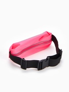 Сумка для бега на пояс, со светоотражающими элементами, прозрачный карман для телефона, 24×0.3×10 см, розовая - Фото 6